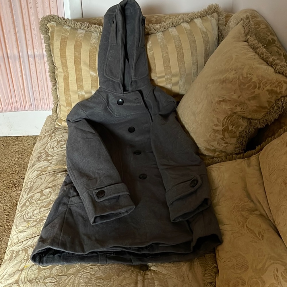 Button down mid length dress coat with lining